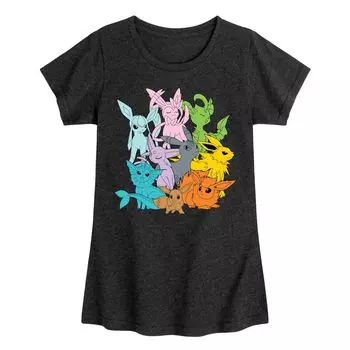 Футболка Pokemon Eevolutions для девочек 7–16 лет Licensed Character