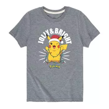 Футболка Pokemon Merry And Bright для мальчиков 8–20 лет Licensed Character