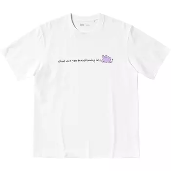 Футболка Pokemon Pokmon Co-Branded Series для мужчин 00 Белая Uniqlo, белый