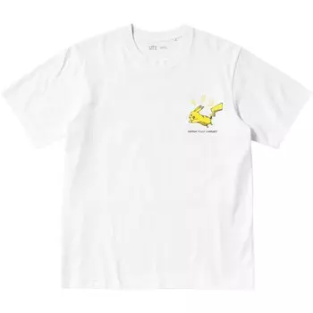 Футболка Pokemon Pokmon Co-Branded Series для мужчин 00 Белая Uniqlo, белый