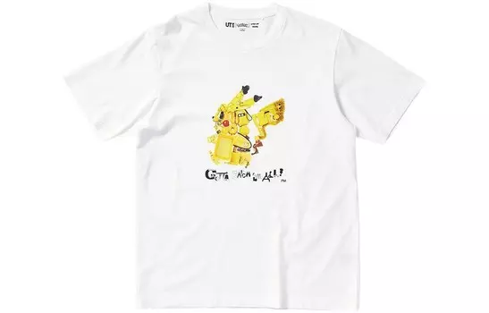 Футболка Pokemon Pokmon Co-Branded Series унисекс белая Uniqlo, белый