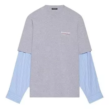 Футболка political campaign layered t-shirt 'grey' Balenciaga, серый