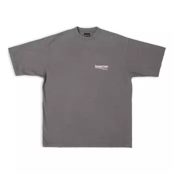 Футболка political campaign t-shirt 'grey' Balenciaga, серый