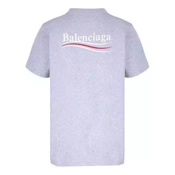 Футболка political campaign t-shirt large fit 'grey' Balenciaga, серый