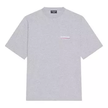 Футболка political campaign t-shirt large fit 'grey' Balenciaga, серый