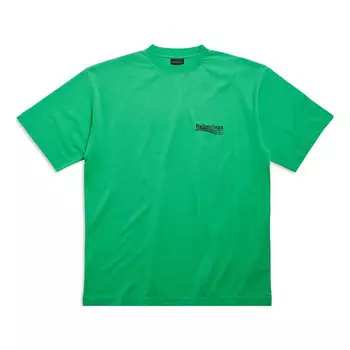 Футболка political campaign t-shirt large fit 'green black blue' Balenciaga, черный