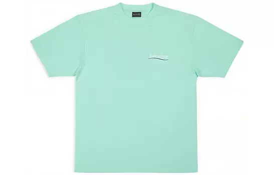 Футболка политическая кампания женская мятно-зеленая Balenciaga
