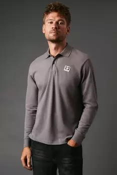 Футболка-поло Aquascutum Active Small Patch Piquet, темно-серый