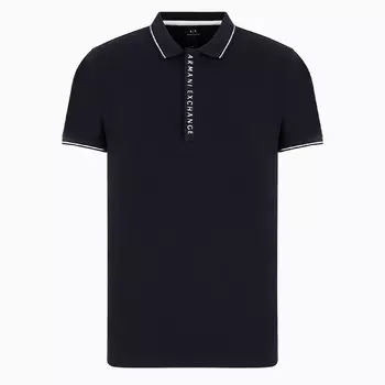 Футболка поло Armani Exchange Slim Fit Stretch Jersey Cotton, темно-синий