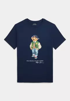 Футболка POLO BEAR COTTON JERSEY T-SHIRT Ralph Lauren, пестрый синий
