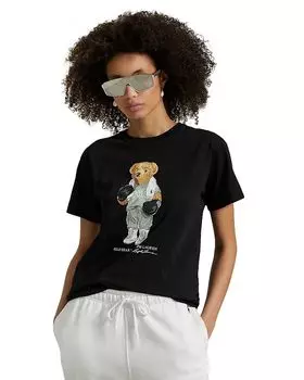 Футболка Polo Bear из хлопкового джерси Ralph Lauren, черный