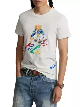 Футболка Polo Bear с логотипом Polo Ralph Lauren, цвет nevis paint bear