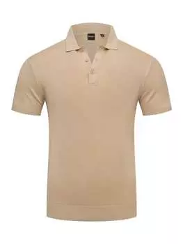 Футболка поло behype, бежевый