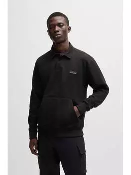 Футболка поло BOSS Orange, черный