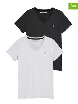 Футболка Polo Club, черный/белый