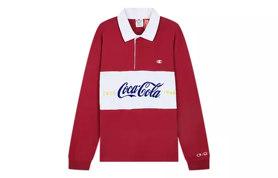 Футболка-поло Coca-Cola X Coca-Cola, унисекс, новогодняя, красная Champion, красный