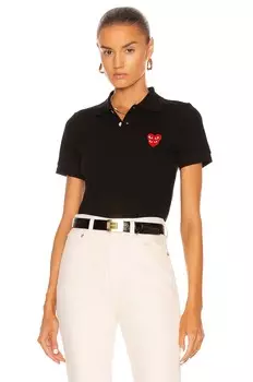 Футболка-поло COMME des GARCONS PLAY, черный