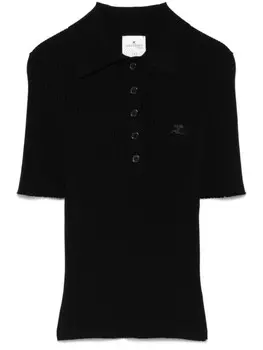 Футболка-поло Courrges Iconic, черный