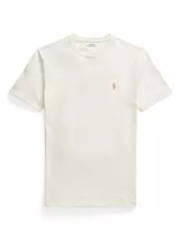 Футболка Polo Custom Slim Fit Ralph Lauren, крем