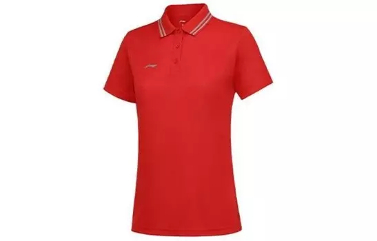 Футболка-поло Fitness Series женская красная Lining