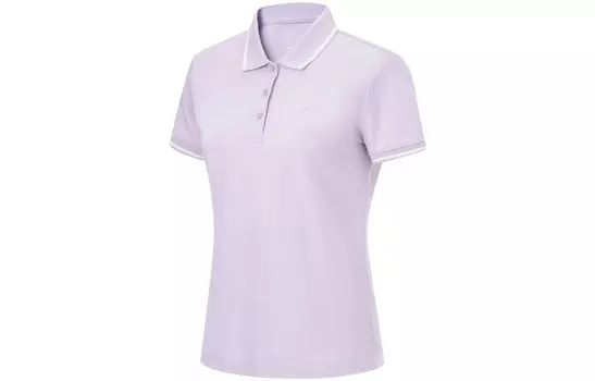 Футболка-поло Fitness Series женская шелковая фиолетовая Lining