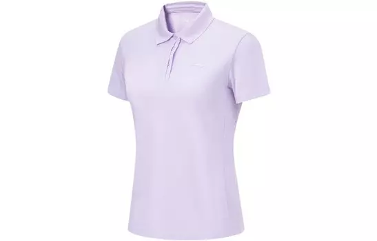 Футболка-поло Fitness Series женская светло-фиолетовая Lining