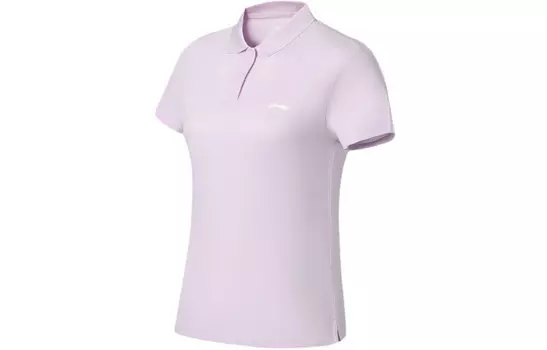 Футболка-поло Fitness Series женская, светло-фиолетовая Lining