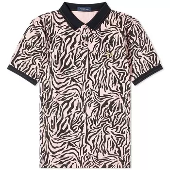 Футболка-поло Fred Perry Zebra Print, розовый/черный