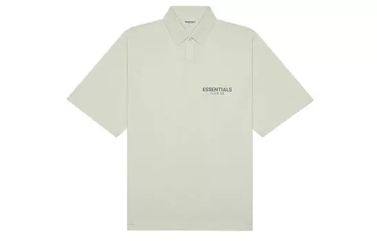 Футболка поло FW20 унисекс пыльно-зеленая Fear Of God Essentials, зеленый