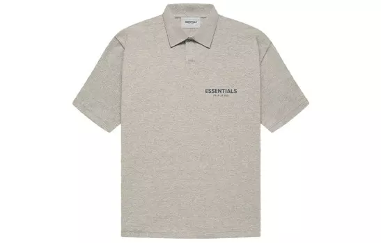 Футболка-поло FW21 унисекс темно-овсяная Fear Of God Essentials, серый
