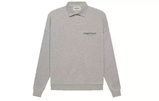 Футболка-поло FW21 унисекс темно-овсяная Fear Of God Essentials, серый