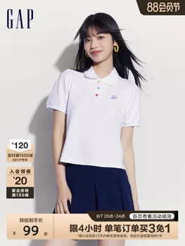 Футболка-поло Gap с пышными рукавами, белый