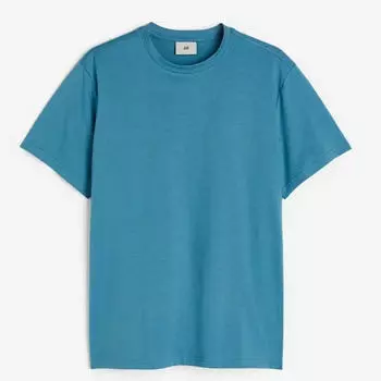 Футболка поло H&M Regular Fit Pima Cotton, бирюзовый