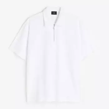 Футболка поло H&M Regular Fit Terry, белый