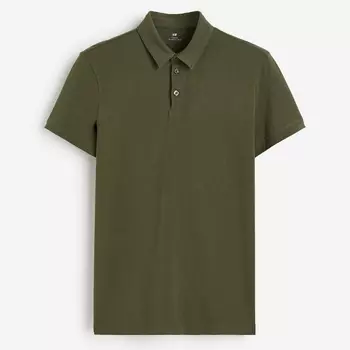 Футболка поло H&M Slim Fit, хаки