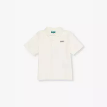 Футболка-Поло из хлопка-пике с фирменным принтом от 2 до 14 лет Kenzo, белый