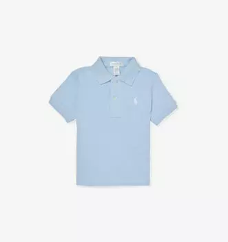 Футболка-Поло из хлопка с фирменной вышивкой для мальчика Polo Ralph Lauren, синий