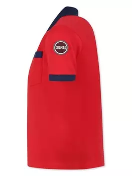 Футболка-поло из хлопка с нашивкой-логотипом Colmar Kids, красный