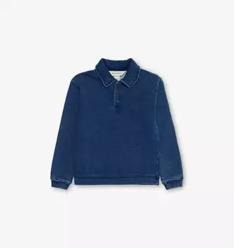 Футболка-Поло из хлопкового трикотажа с эффектом выцветания от 2 до 10 лет H&M Adorables, синий