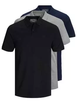 Футболка поло Jack & Jones, цвет black/grey/navy