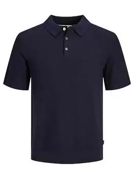 Футболка поло Jack & Jones, темно-синий