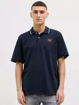 Футболка поло Jack & Jones, темно-синий