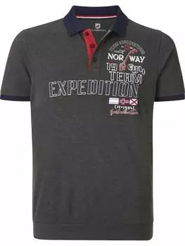 Футболка поло Jan Vanderstorm, цвет dunkelgrau melange