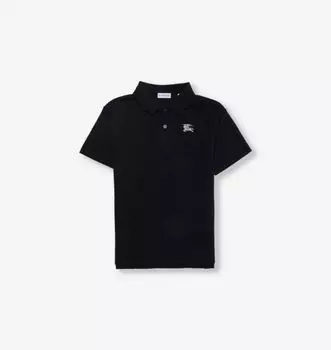 Футболка-Поло Johane ekd из хлопка-пике с вышивкой 3-14 лет Burberry, черный