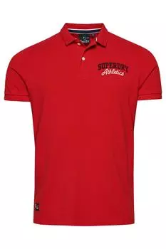 Футболка-поло – красная – стандартного кроя SUPERDRY, красный
