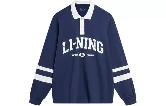 Футболка-поло LiNing Sports Fashion Collection унисекс, темно-синяя