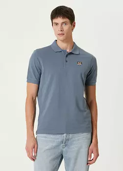 Футболка-Поло Lucky Tiger с воротником-поло Kenzo, синий