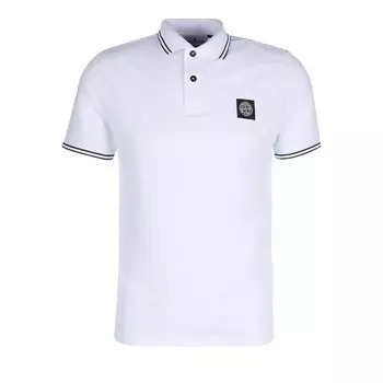 Футболка polo m corta slim fit white Stone Island, белый