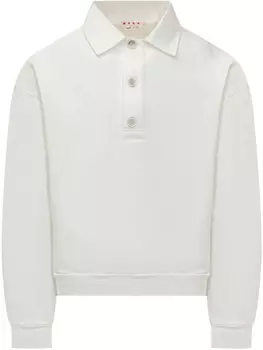 Футболка-поло Marni из хлопка, белый