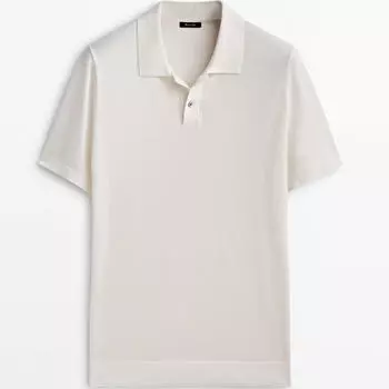 Футболка-поло Massimo Dutt Short Sleeve Cotton, кремовый